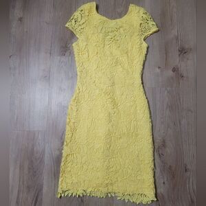 Lulus right sheer right now Mini Bodycon Lace Yellow dress size small